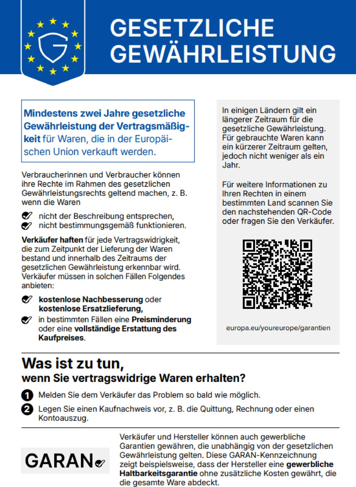 Gew�hrleistungslabel